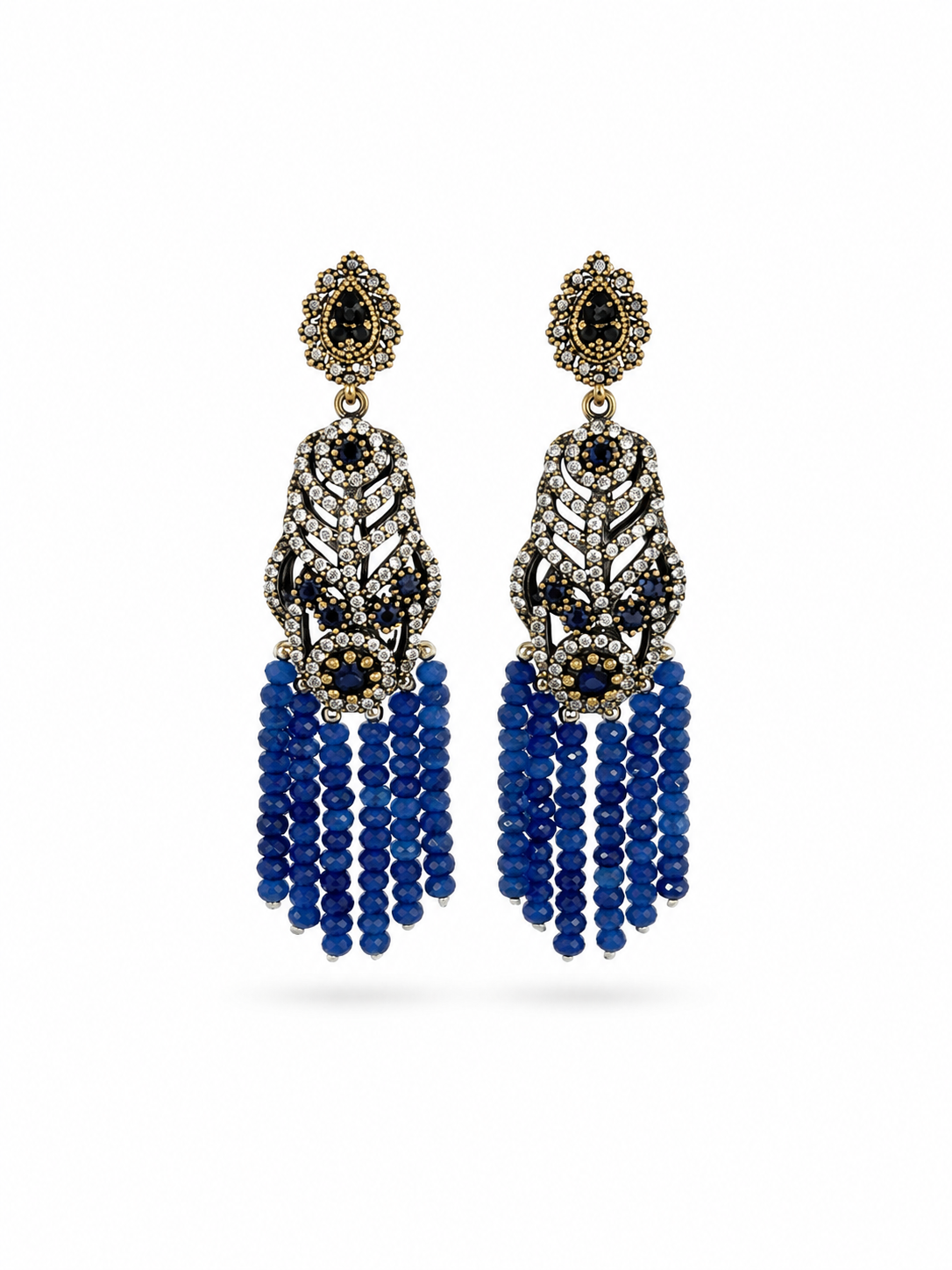 Pendientes Ágata azul y Plata