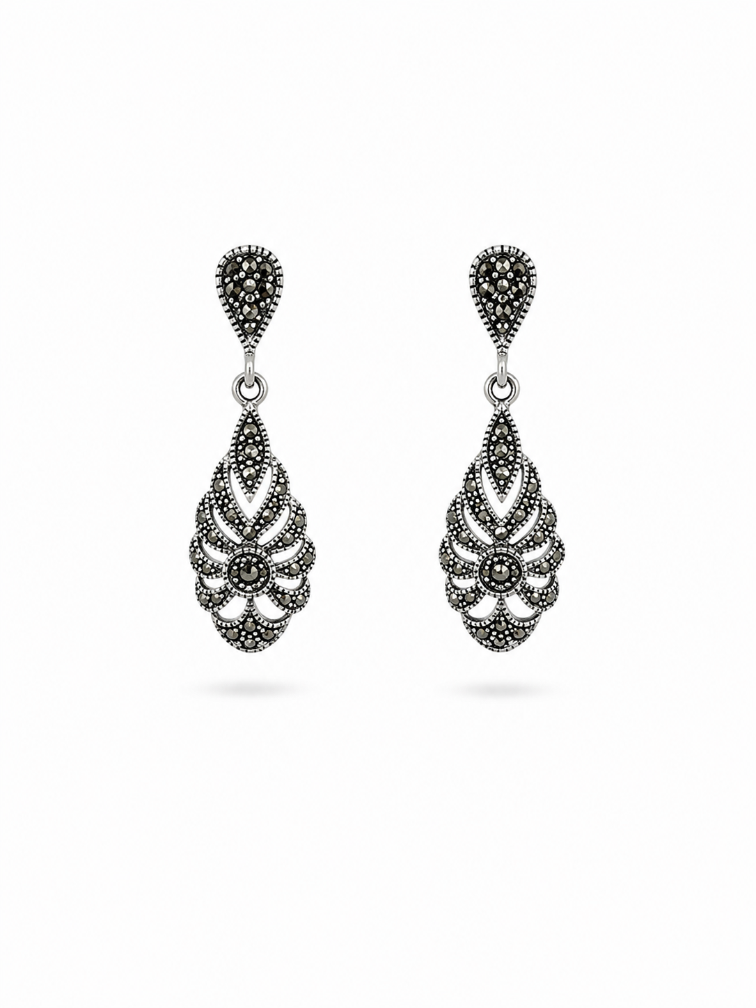 Pendientes de Plata y Marcasita