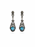 Pendientes de Topacio Azul