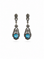 Pendientes de Topacio Azul