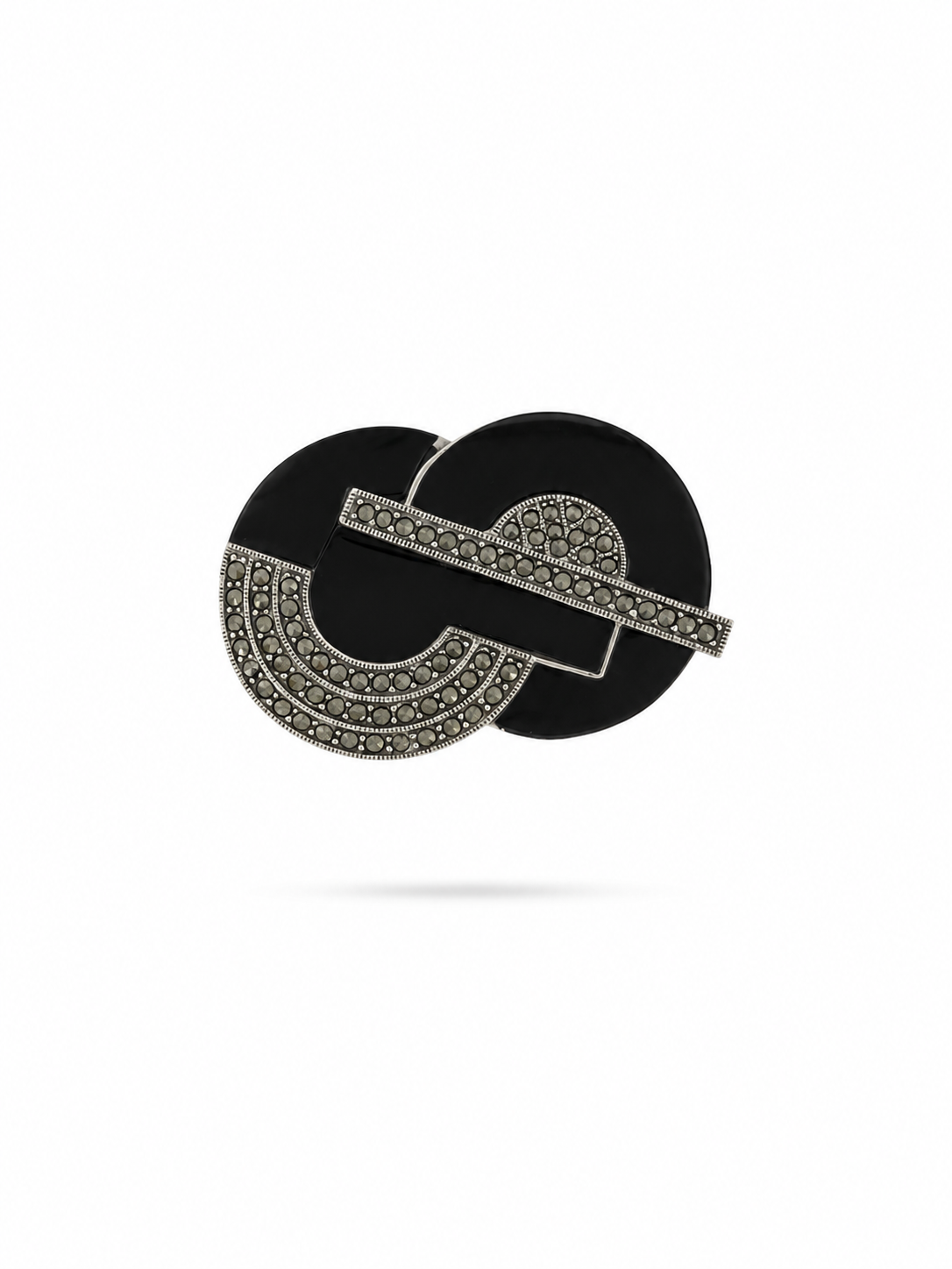 Broche de Plata, Ónix y Marcasitas