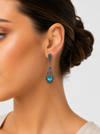 Pendientes de Topacio Azul