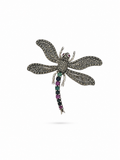 Broche de Plata, Rubí, Esmeralda y Zafiro