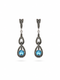 Pendientes de Topacio Azul