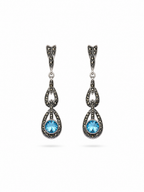 Pendientes de Topacio Azul