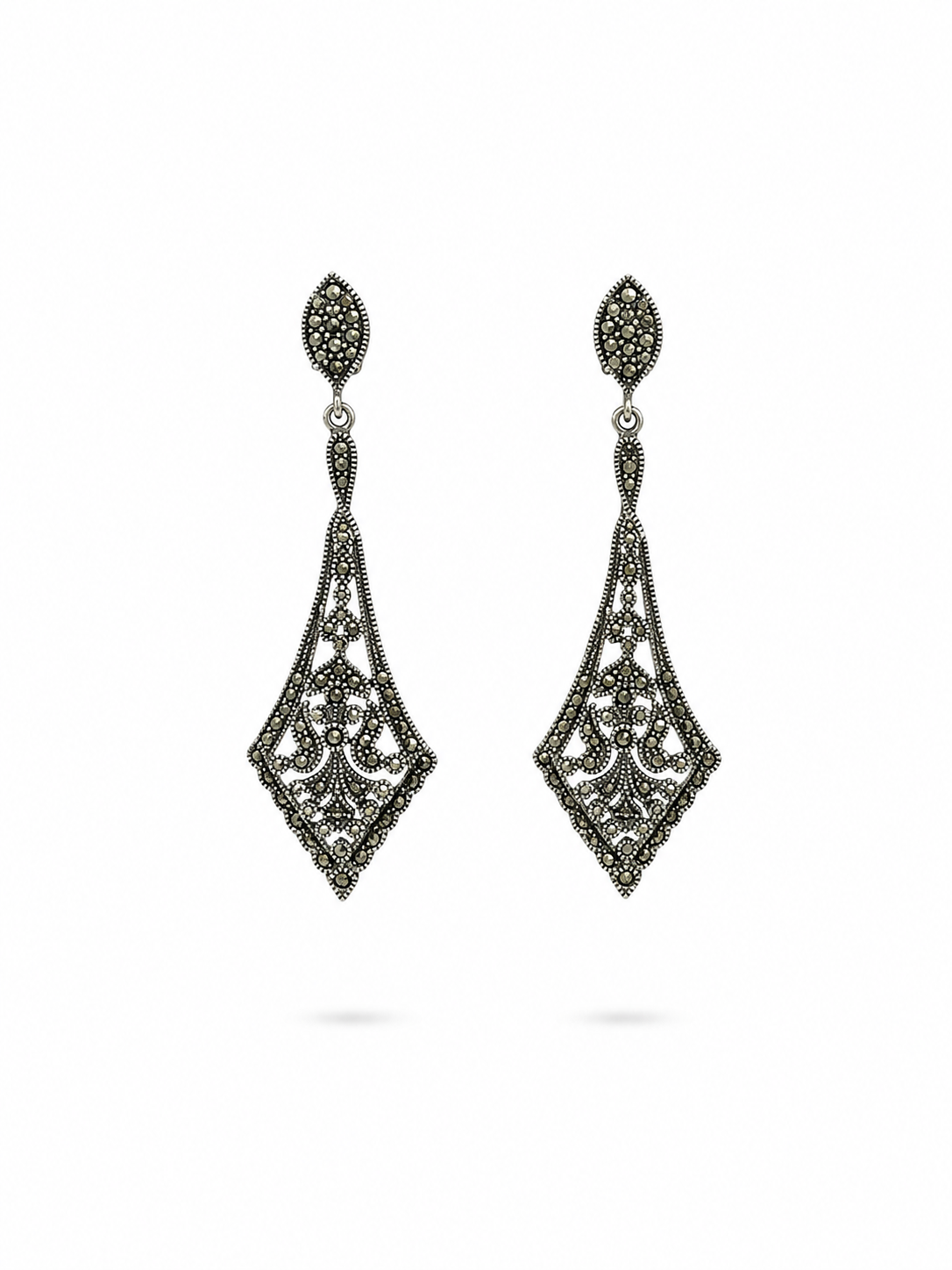 Pendientes de Plata y Marcasita
