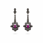 Pendientes de Plata y Rubí