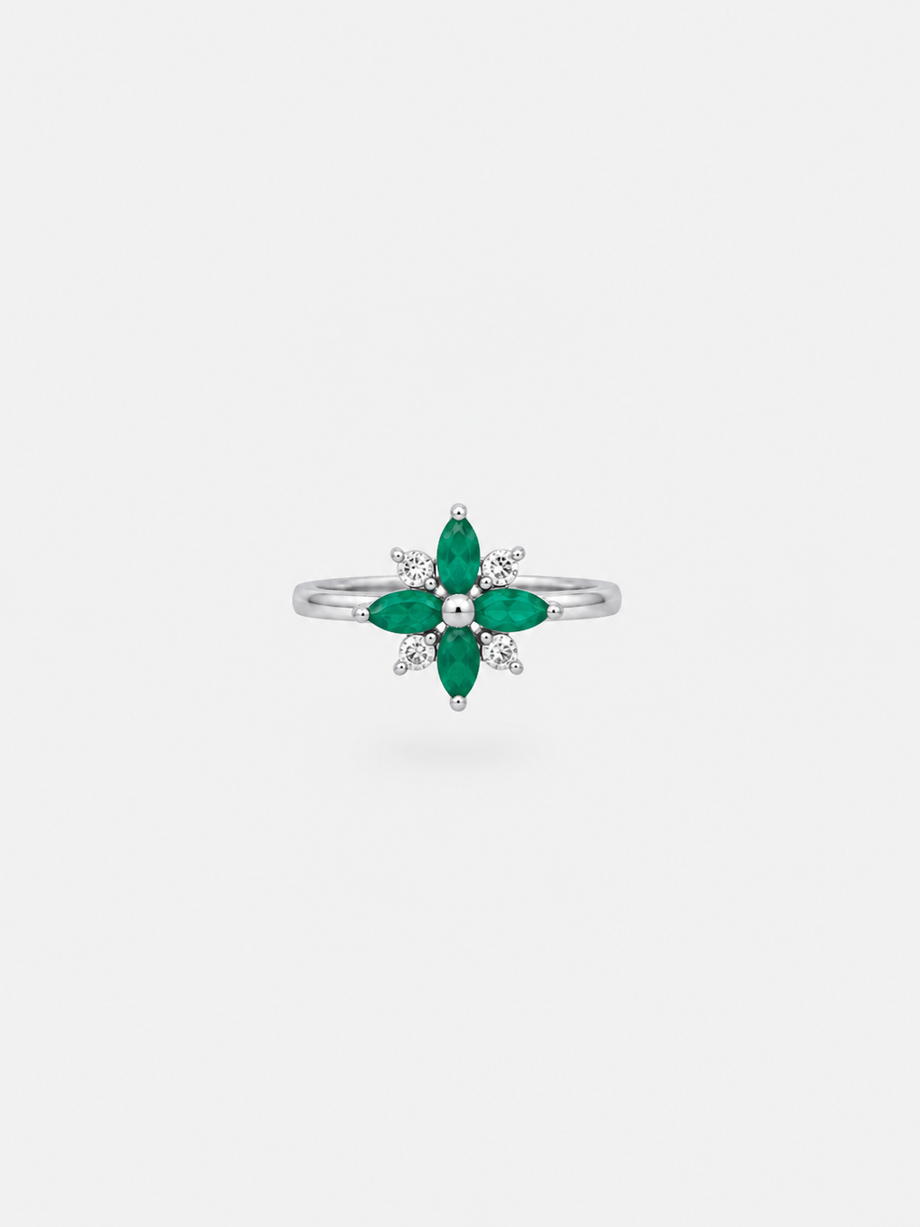 Anillo de Esmeralda y Plata