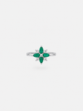 Anillo de Esmeralda y Plata