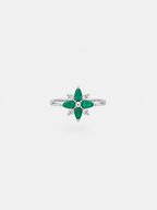 Anillo de Esmeralda y Plata