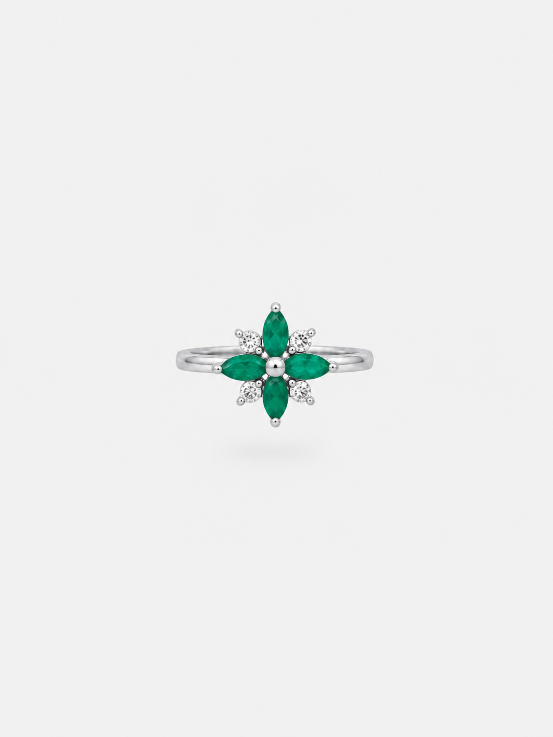 Anillo de Esmeralda y Plata