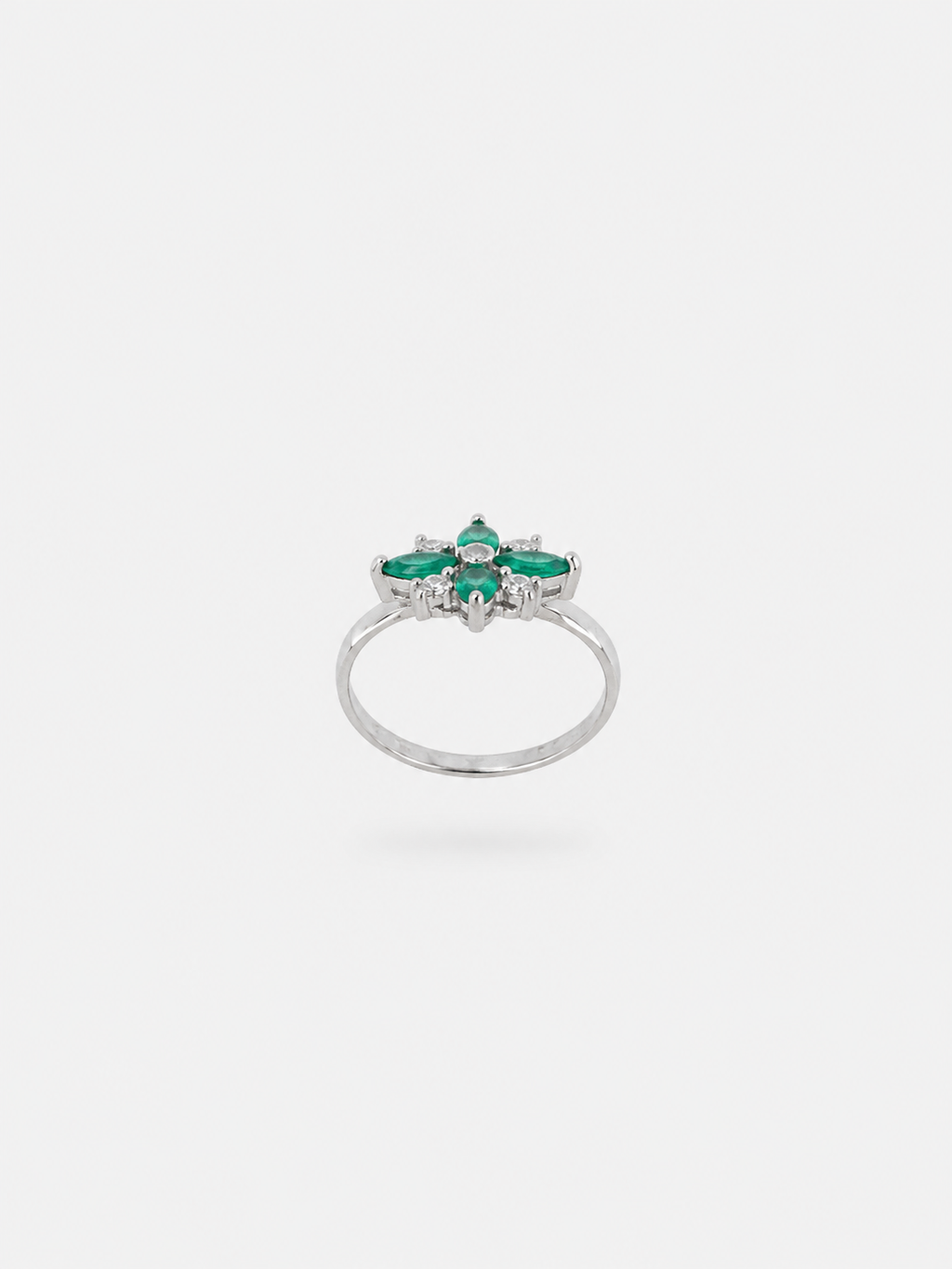 Anillo de Esmeralda y Plata