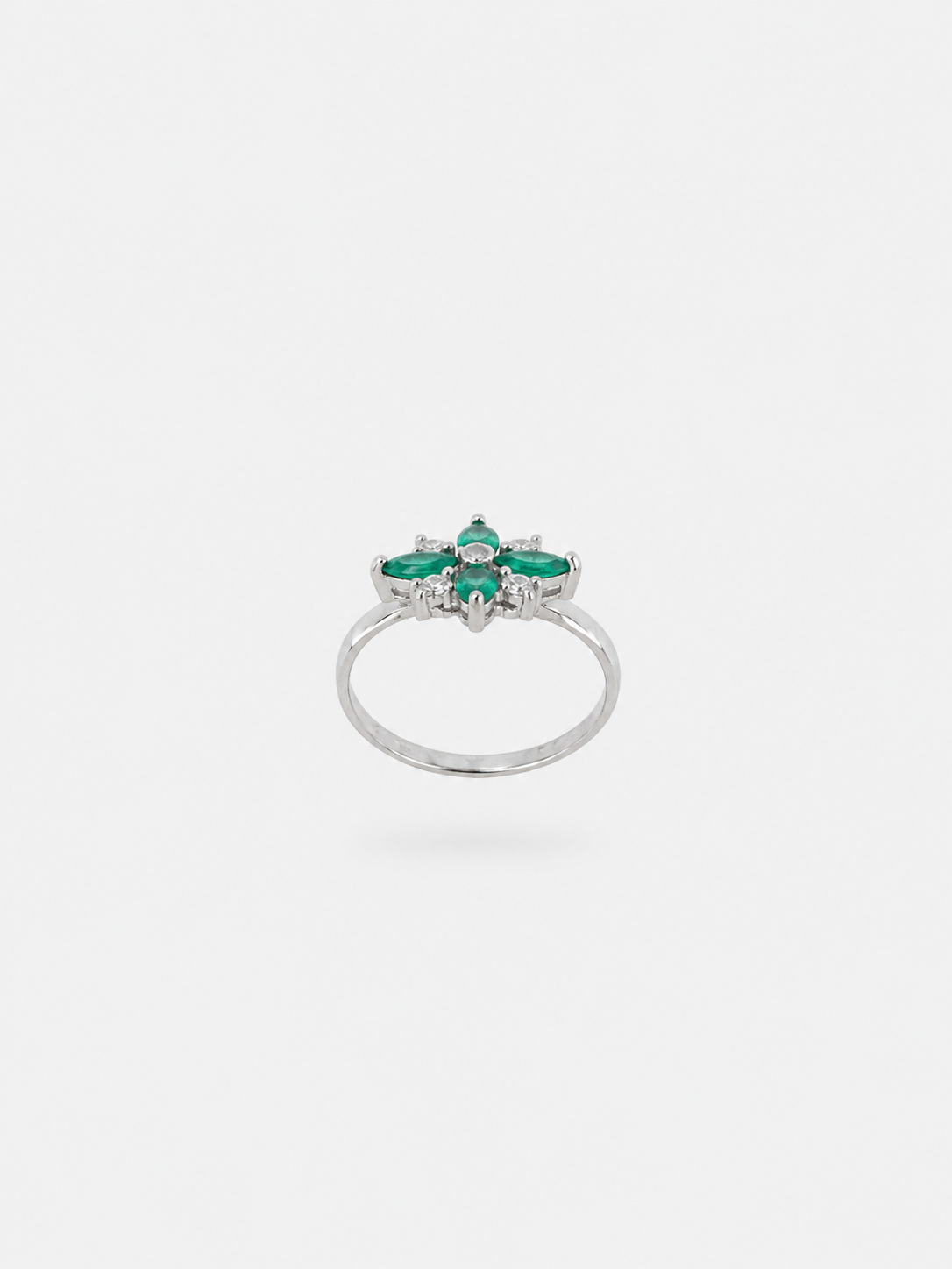 Anillo de Esmeralda y Plata