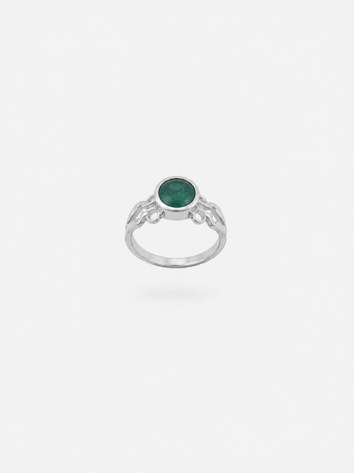 Anillo de Esmeralda y Plata