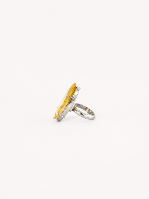 Anillo Citrino y Plata