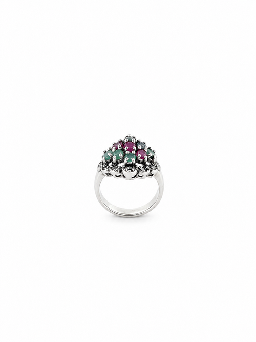 Anillo Rubí, Esmeralda y Zafiro