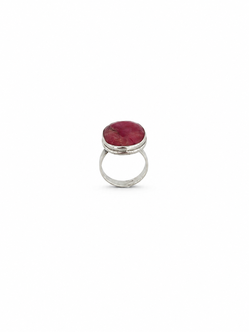 Anillo Corindón rojo