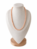 Collar Coral Claro Japonés y Perlas