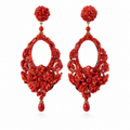 Pendientes de Morlote de Coral del Mediterráneo