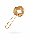 Broche de imperdible de Latón con baño de oro