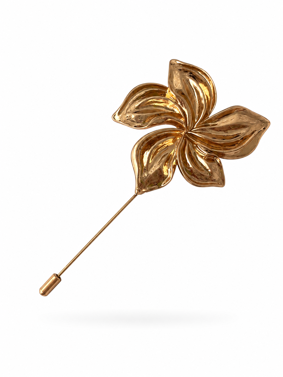 Broche de alfiler de Latón con baño de oro