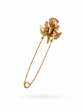 Broche de imperdible de Latón con baño de oro