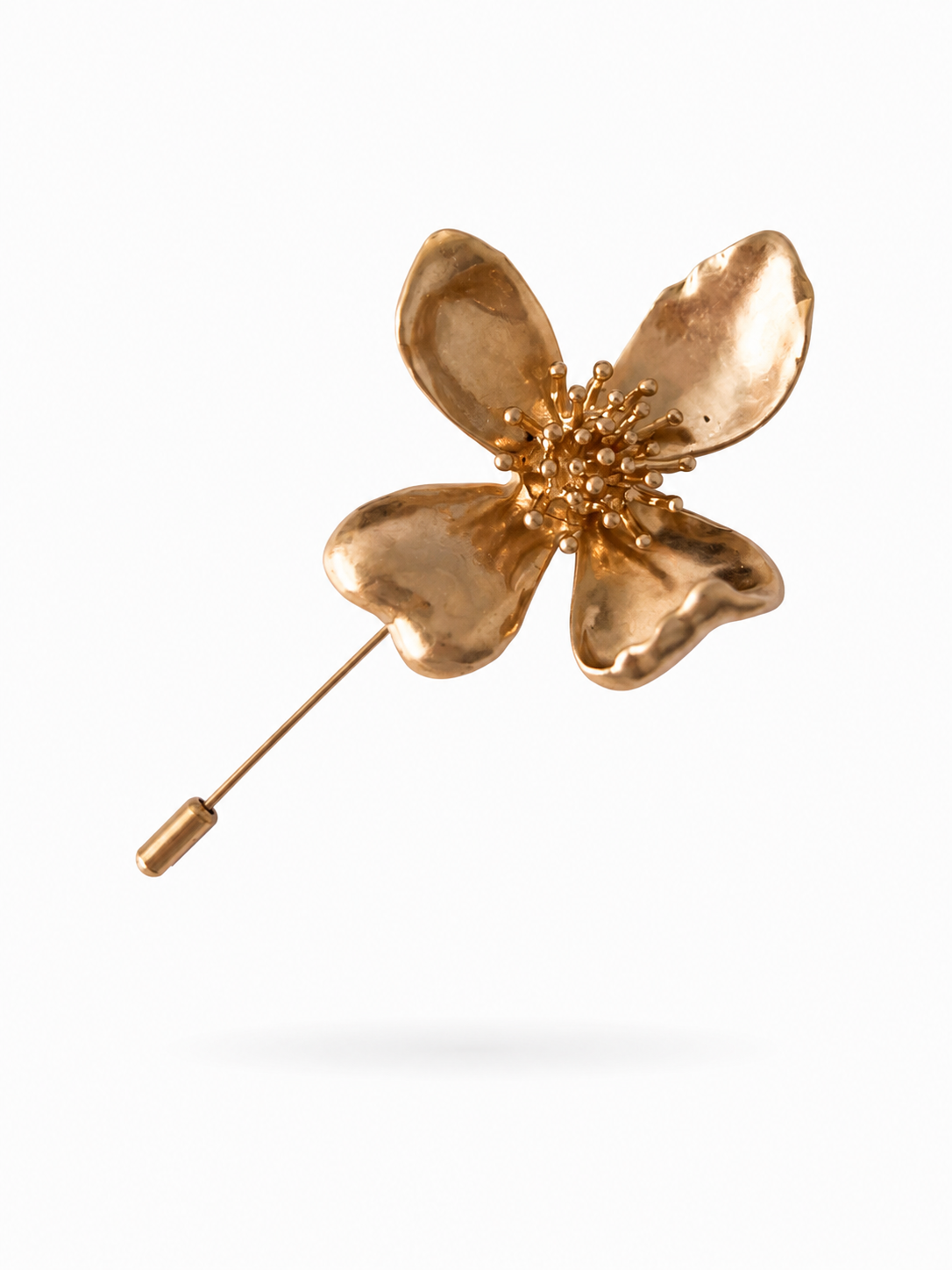 Broche de alfiler de Latón con baño de oro