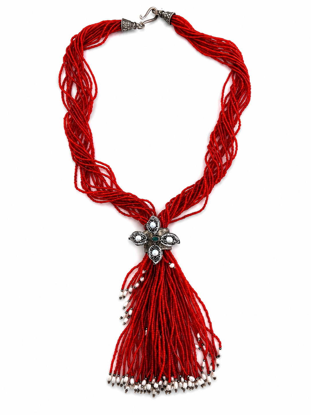 Collar de Cristal con centro de Plata