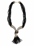 Collar de Cristal y Circonitas con pieza de Plata y Circonitas
