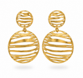 Pendientes de Latón con baño de oro