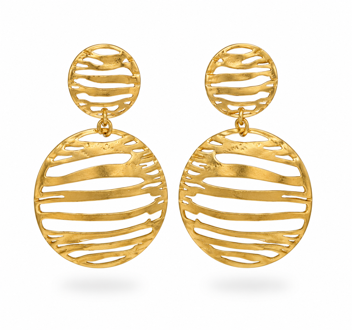 Pendientes de Latón con baño de oro