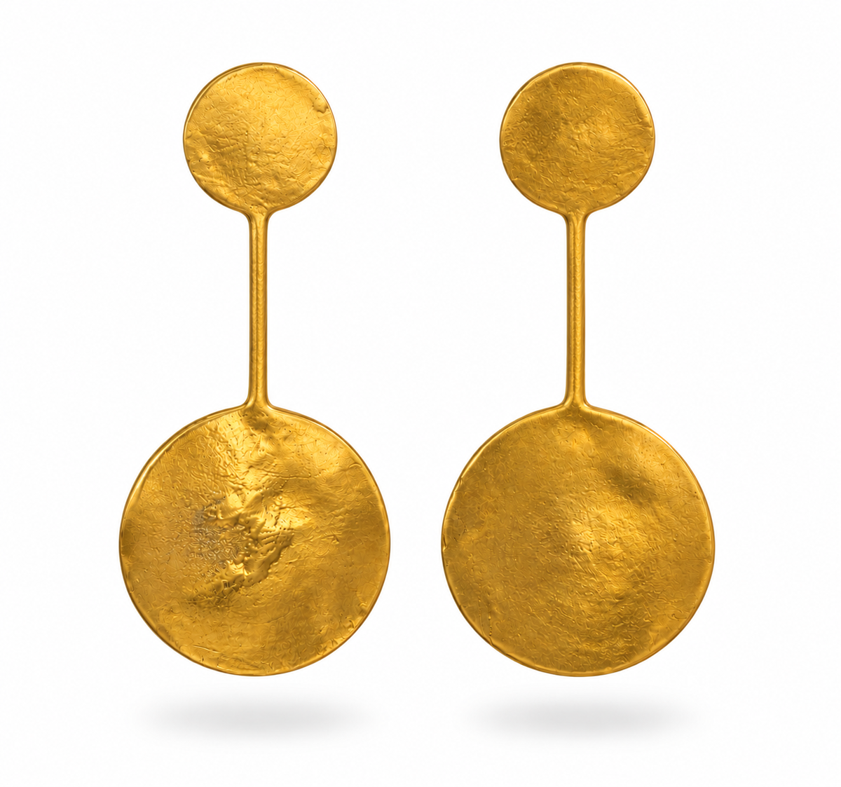 Pendientes de Latón con baño de oro
