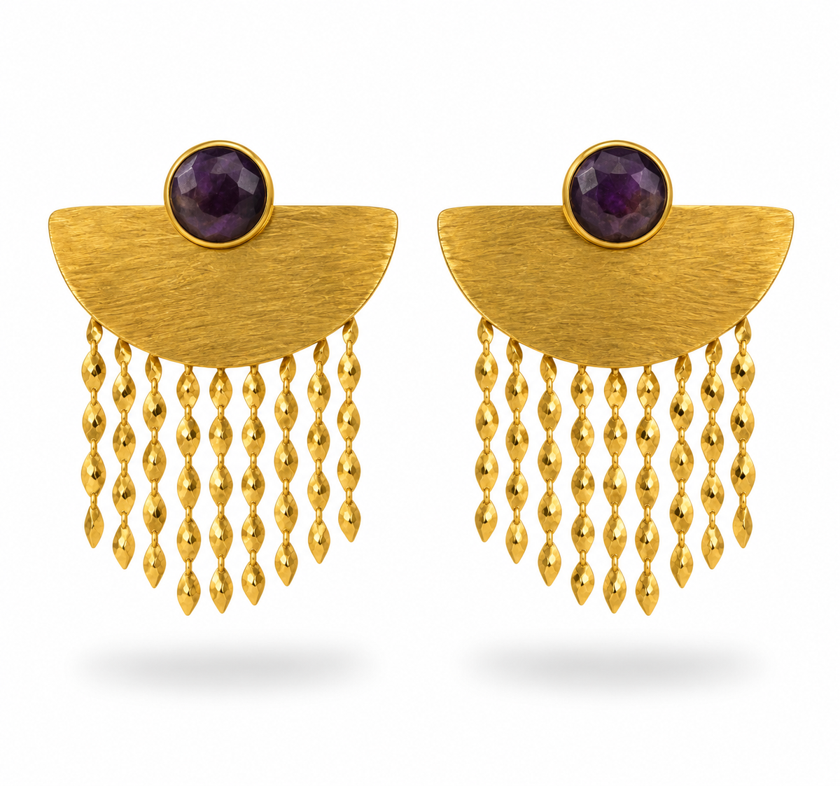 Pendientes de Latón con baño de oro
