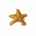 Anillo de Latón con baño de oro en forma de estrella ajustable