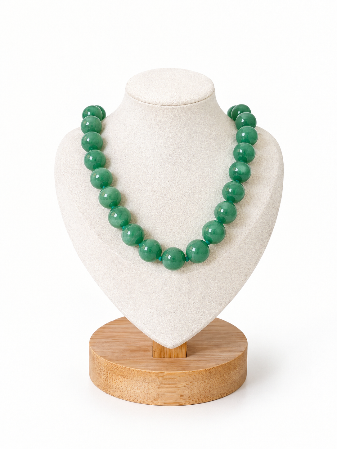 Collar de Ágata verde con colgante de Serpentina