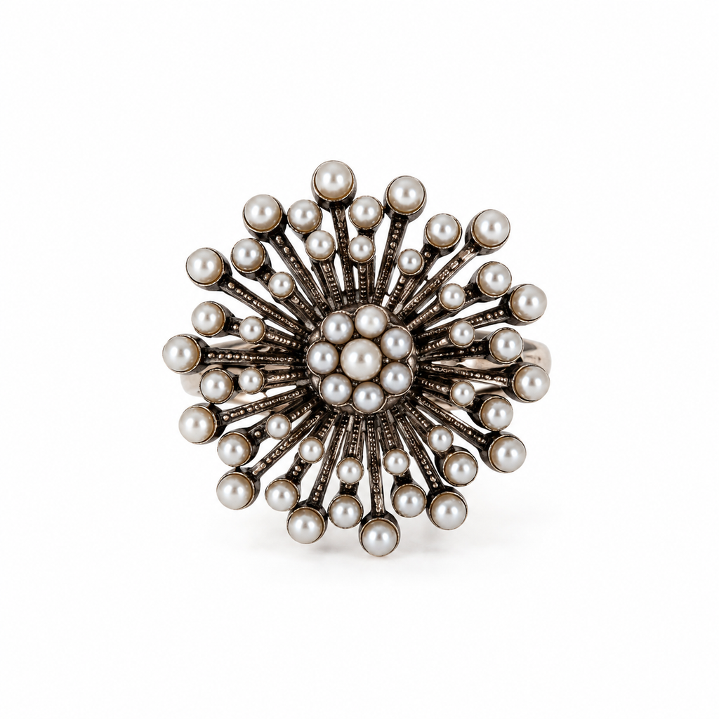 Anillo de Perlas de río y Plata