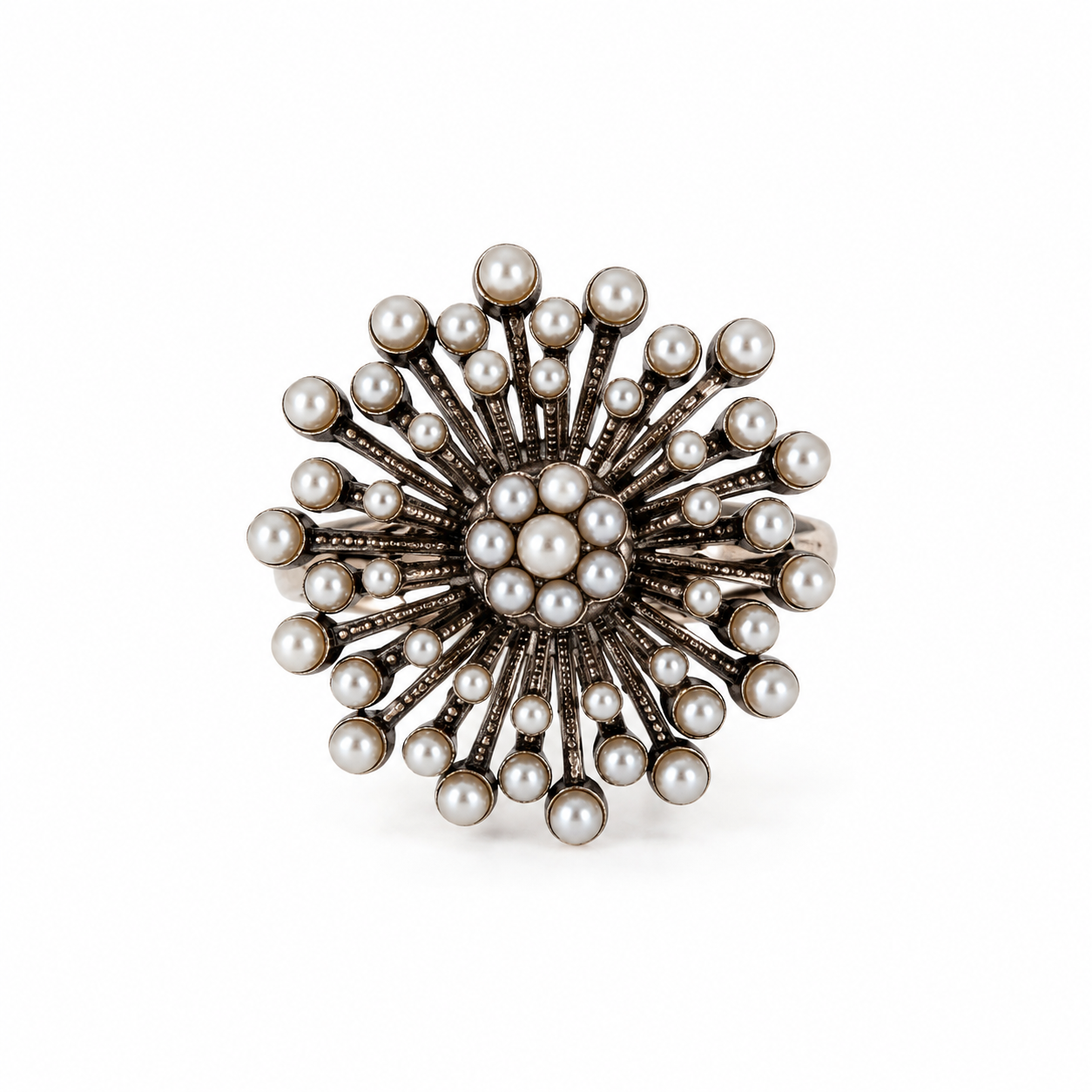 Anillo de Perlas de río y Plata