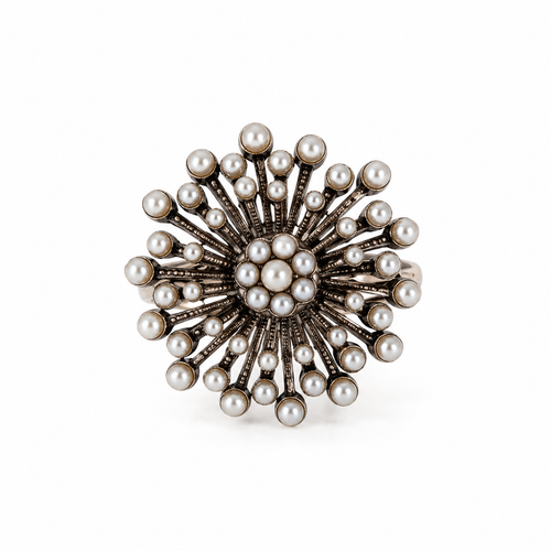Anillo de Perlas de río y Plata