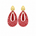 Pendientes de Coral Bambú y Acero