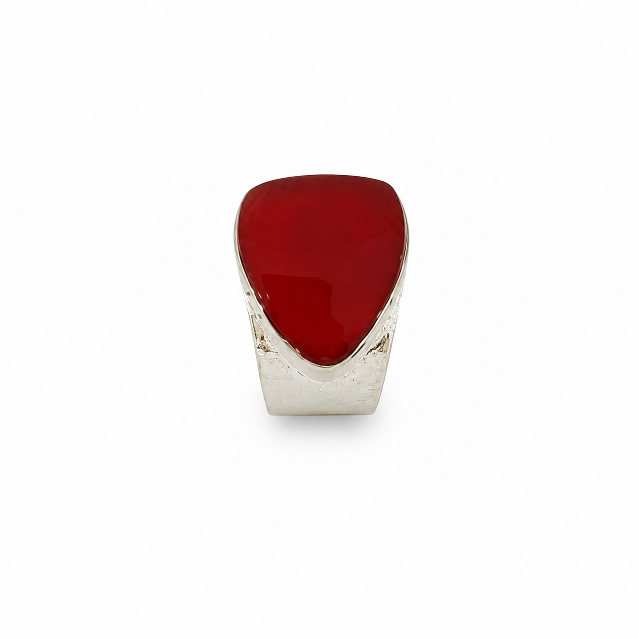 Anillo de Coral Bambú y Plata