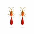 Pendientes de Coral Bambú