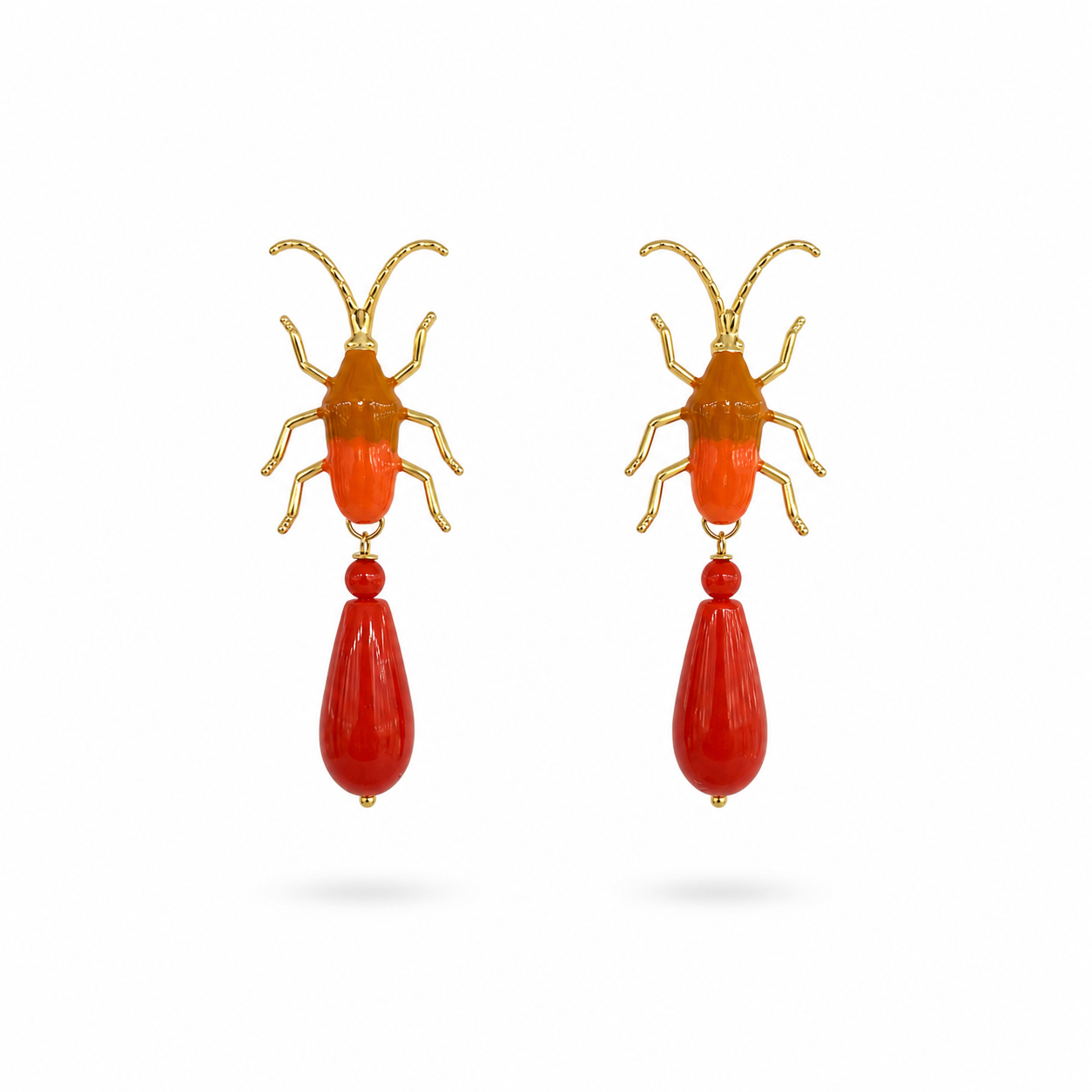Pendientes de Coral Bambú
