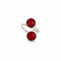 Anillo de Coral Bambú y Acero