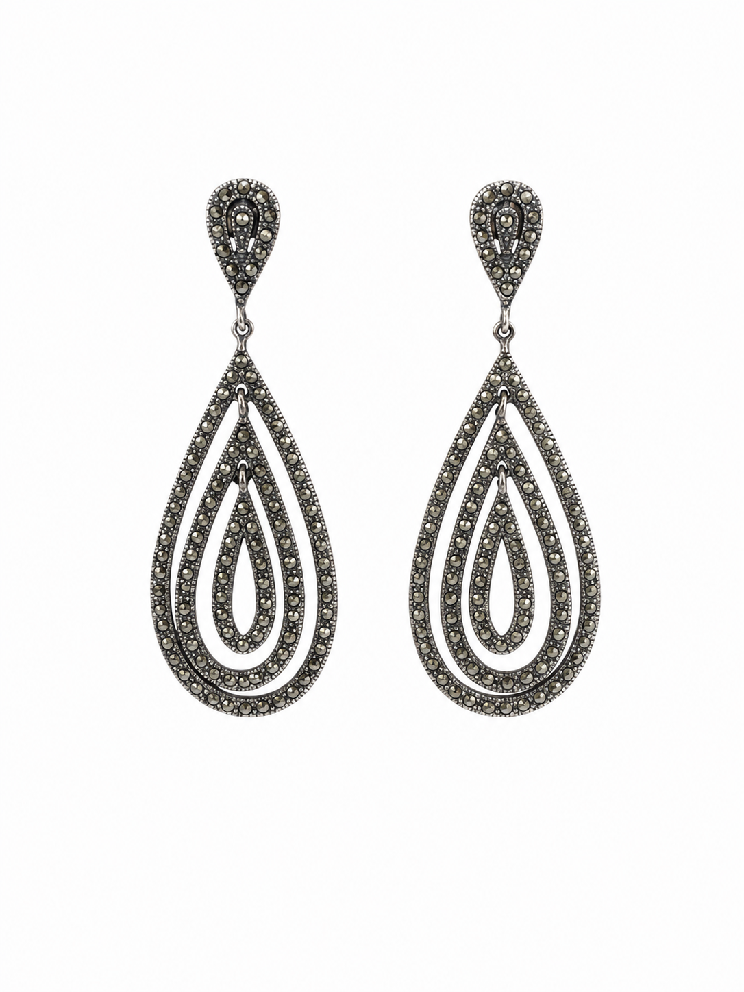 Pendientes de Plata y Marcasita