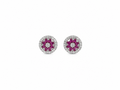 Pendientes de Plata, Circonitas blancas y rosas