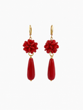 Pendientes de Coral Bambú y Acero