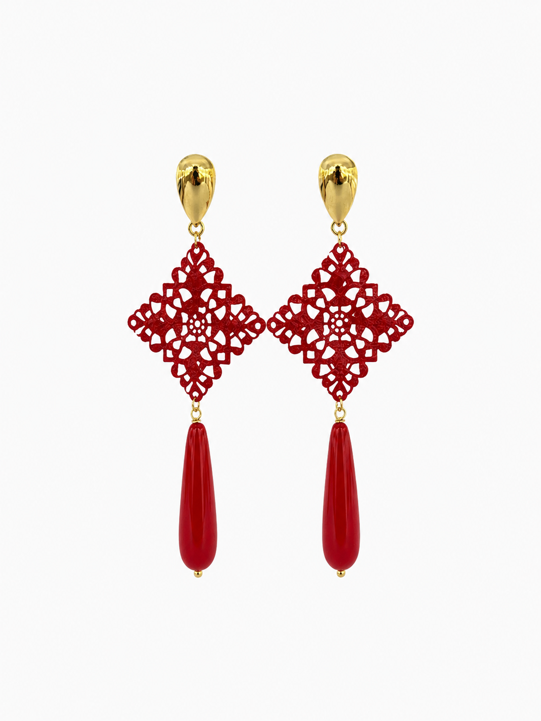 Pendientes de Coral Bambú
