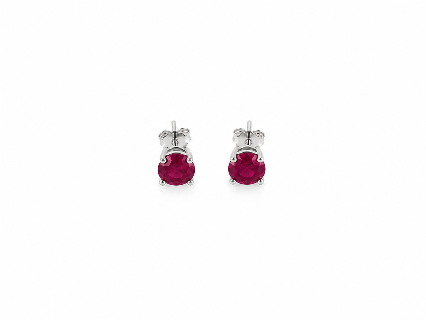 Pendientes de Circonita roja