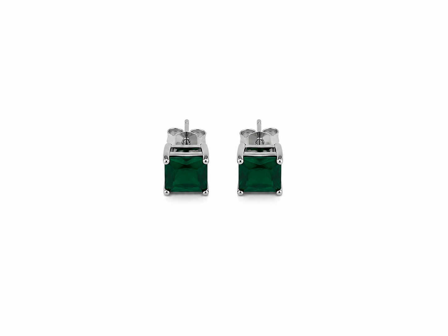 Pendientes de Circonita verde