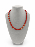 Collar de Coral Bambú y Plata chapada en oro